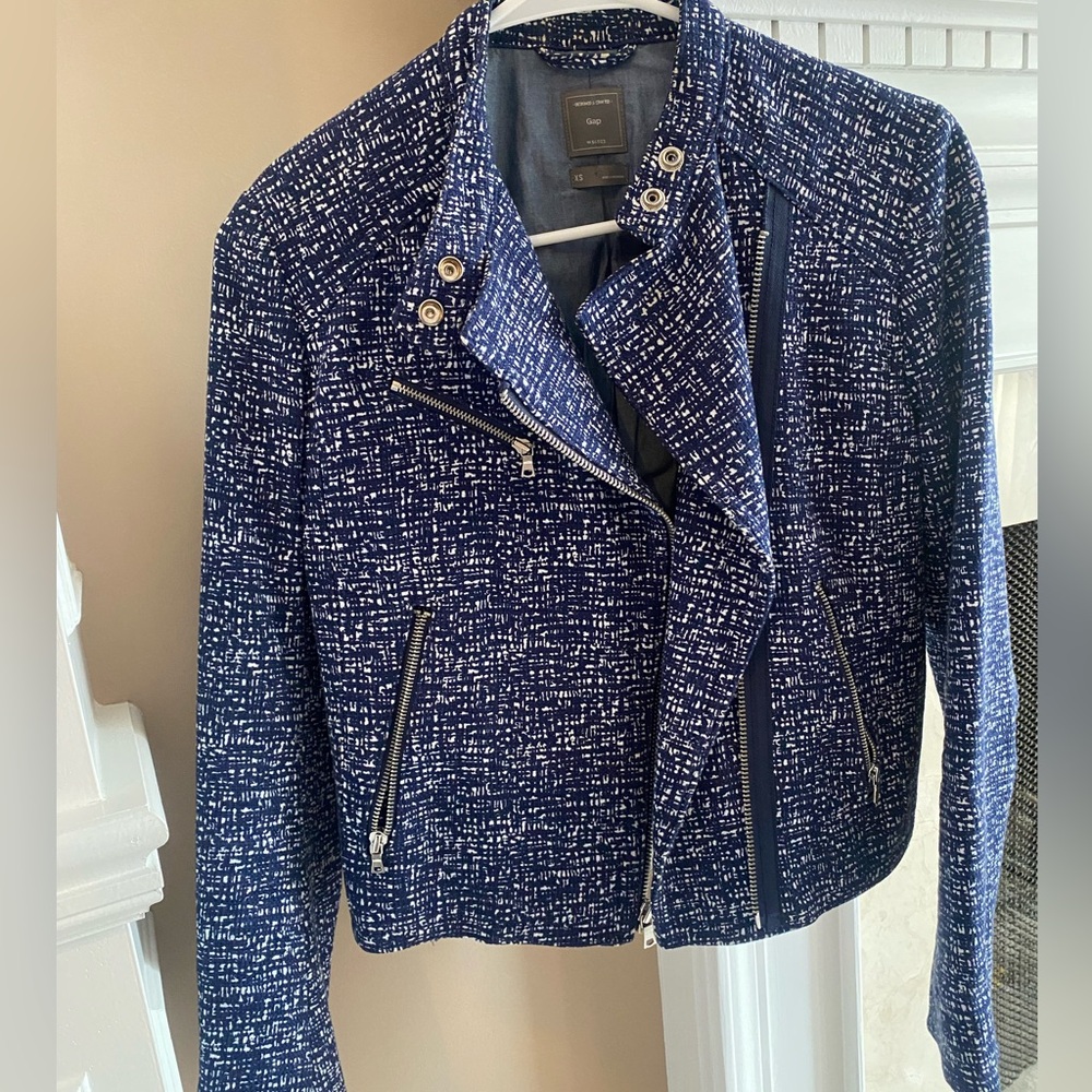 Gap Dressy Denim Tweed Jacket